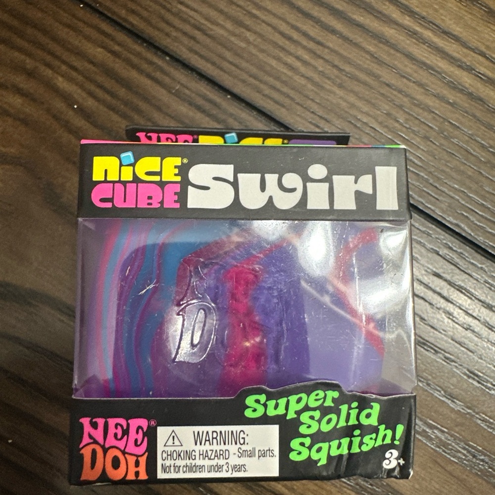Nice Cube Swirl Squishy - Purple Pink Blue Swirl